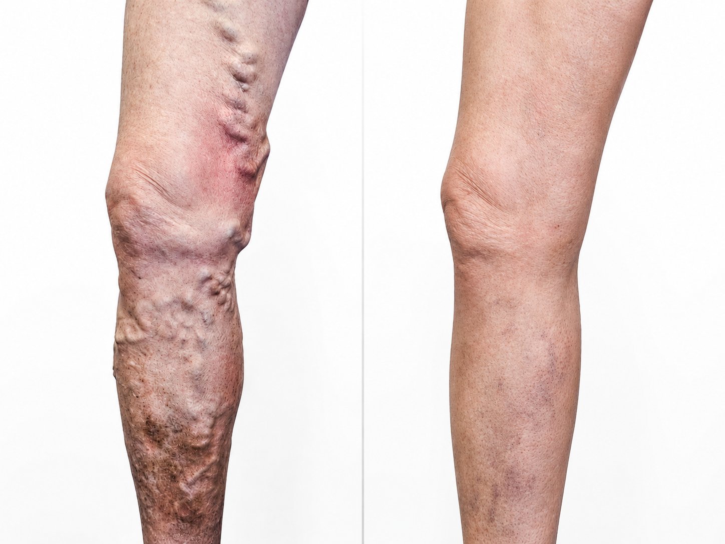 Before and after Varithena varicose vein treatment Georgetown TX