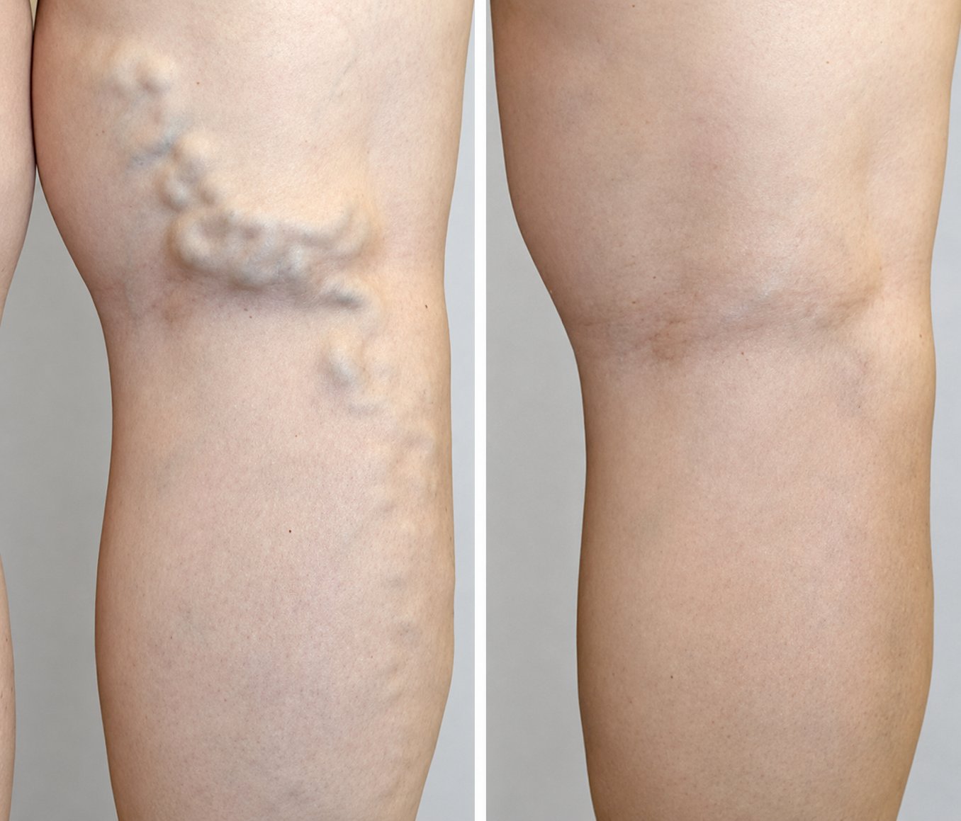 Before and after vein treatment rear legs Georgetown TX